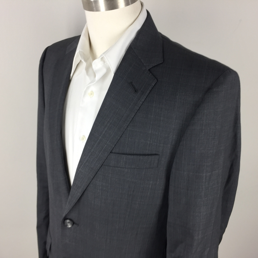 Joseph Jos A Bank 39 R 100% Wool Charcoal Gray - image 2